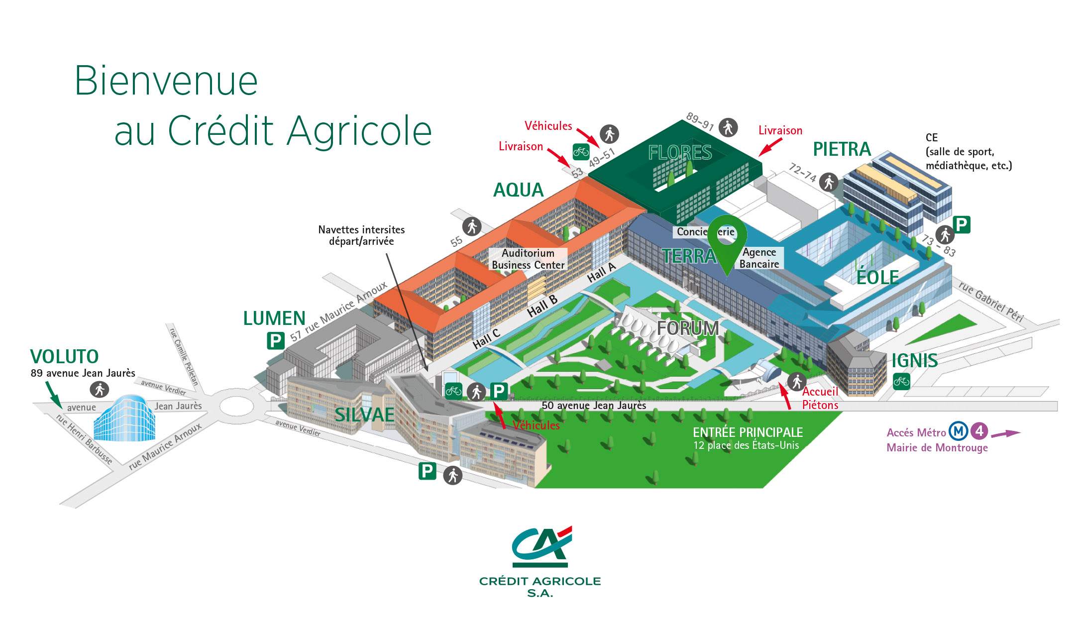 Plan_agence_CADIF Cr&eacute;dit agricole campus evergreen
