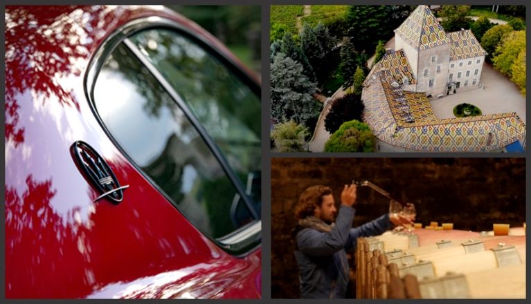 Un défilé de Maserati au Château de Santenay - banque credit agricole