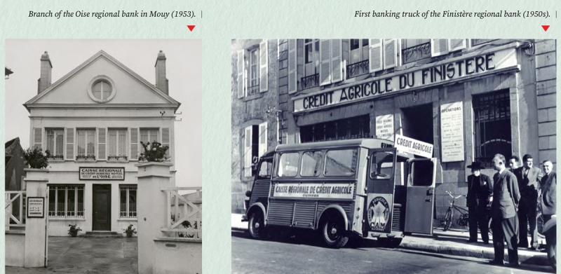 PIctures archives 1950s Credit Agricole