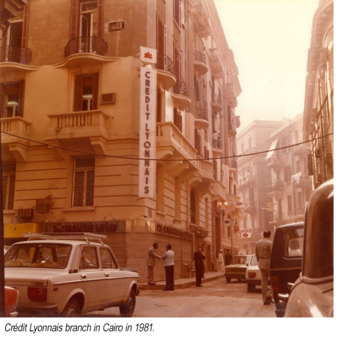 Cr&eacute;dit Lyonnais branch in Cairo in 1981