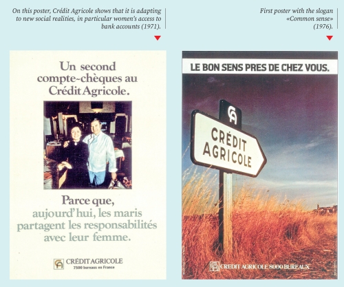 Posters sur les activit&eacute;s de Cr&eacute;dit Agricole en 1970 EN