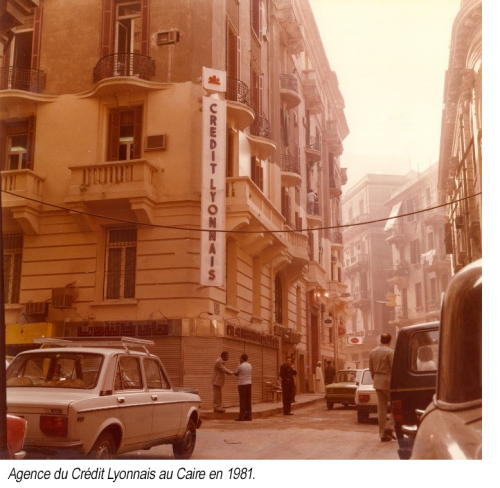 Agence du Cr&eacute;dit Lyonnais au Caire en 1981