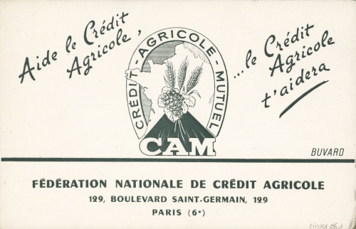 Buvard publicitaire de la F&eacute;d&eacute;ration nationale du cr&eacute;dit agricole - Cr&eacute;dit Agricole 1re banque France particuliers professionnels institutions agriculture entreprise
