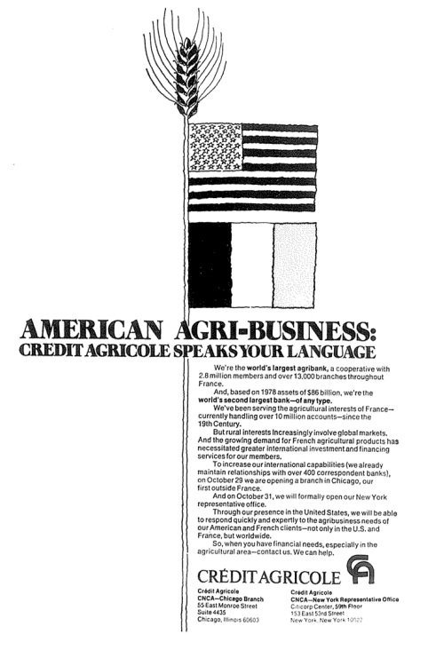 Pub Chicago - Cr&eacute;dit Agricole 1re banque France particuliers professionnels institutions agriculture entreprise