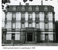 Cr&eacute;dit Lyonnais branch in Luxembourg in 1955