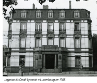 L'agence du Cr&eacute;dit Lyonnais &agrave; Luxembourg en 1955