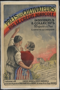 Affiche de promotion - Cr&eacute;dit Agricole 1re banque France particuliers professionnels institutions agriculture entreprise